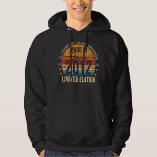 Gemaakt in juni 2012 10 Verjaardag 10 jaar oude Vi Hoodie