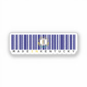 Gemaakt in Kentucky Barcode Flag Sticker - Staat (Voorkant)
