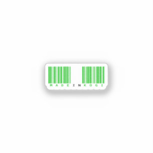 Gemaakt in Kogi State Streepjescode Vlag Sticker