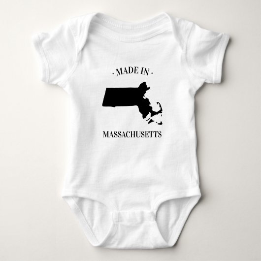 Gemaakt in Massachusetts MA Baby Bodysuit (Voorkant)