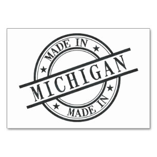 Gemaakt in Michigan Stamp Style Symbool Black Kaart