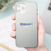 Gemaakt in Montserrat Barcode Vlag Sticker (Telefoon)