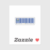 Gemaakt in Nevada Barcode Flag Sticker - Staat (Vel)