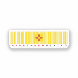 Gemaakt in New Mexico Barcode Flag Sticker