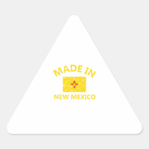 Gemaakt in NEW MEXICO United States Flag design Driehoek Sticker
