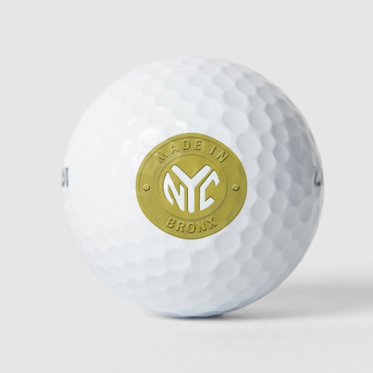 Gemaakt in New York Bronx Golfballen (Voorkant)