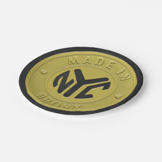 Gemaakt in New York Bronx Papieren Bordje (Gekanteld)