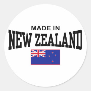 Gemaakt in Nieuw-Zeeland Ronde Sticker