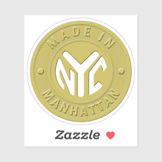 Gemaakt in NYC Manhattan Sticker (Vel)