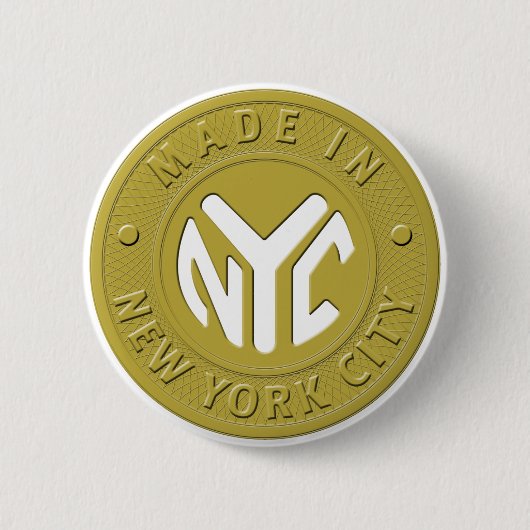 GEMAAKT IN NYC Pin Ronde Button 5,7 Cm (Voorkant)