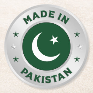 Gemaakt in Pakistan Ronde Kartonnen Onderzetter