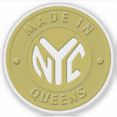 Gemaakt in Queens Token Sticker (Voorkant)