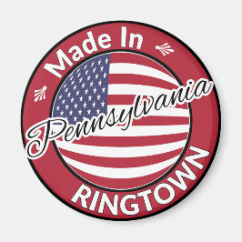 Gemaakt in Ringtown Pennsylvania USA Vlag Magneet