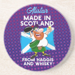 Gemaakt in Schotland van Haggis en Whisky Zandsteen Onderzetter