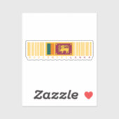 Gemaakt in Sri Lanka Barcode Vlag Ontwerp Sticker (Vel)