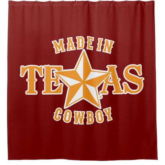 Gemaakt in Texas Cowboy Douchegordijn (Voorkant)
