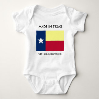 Gemaakt in Texas met Colombiaans Baby Shirt