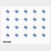 Gemaakt in Texas Ronde Sticker (Vel)