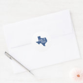 Gemaakt in Texas Ronde Sticker (Envelop)