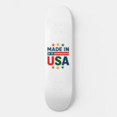 Gemaakt in USA patriottisch typografisch ontwerp Skateboard (Voorkant)
