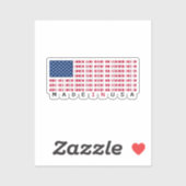 Gemaakt in Verenigde Staten Barcode Flag National Sticker (Vel)