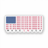 Gemaakt in Verenigde Staten Barcode Flag National Sticker (Voorkant)