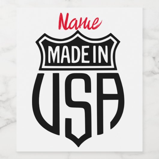 Gemaakt in Verenigde Staten Sign Thunder_Cove Wijn Etiket (Enkel label)