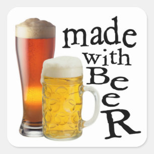 Gemaakt met bier grappige drink stickers