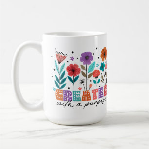 Gemaakt met een doel Bloemendecoratie Christelijk Koffiemok