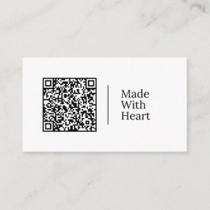 Gemaakt Met Hart   Aanpasbare QR-code En Logo Visitekaartje