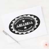 Gemaakt met liefde aangepaste stickers voor bakpro (Envelop)