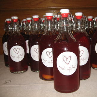 Gemaakt met liefde - Circle Sticker voor gunsten