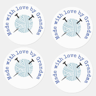 Gemaakt met liefde door Grandma Knitting Custom Labels