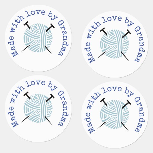 Gemaakt met liefde door Grandma Knitting Custom Labels (Groep)
