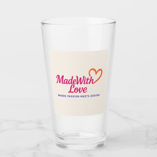 Gemaakt met liefde Drink glas (Voorkant)