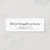 Gemaakt met liefde Eenvoudig elegant script, klein Mini Visitekaartje (Achterkant)