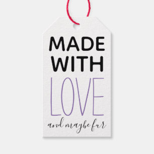 Gemaakt met Liefde en Bont Handgemaakt Grappig Cadeaulabel