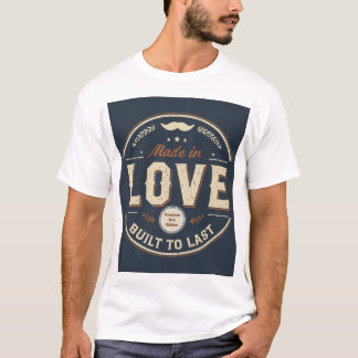 Gemaakt met Liefde, Gebouwd om te Duren ,Vintage V T-shirt