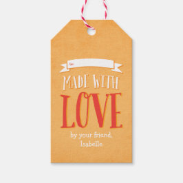 Gemaakt met Liefde Gepersonaliseerde Gift Labels Cadeaulabel