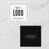 Gemaakt met Liefde Gepersonaliseerde Orde Dank u Vierkante Visitekaartje (Voorkant / Achterkant)