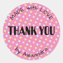 Gemaakt met LIEFDE gepersonaliseerde polka stip