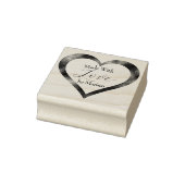 Gemaakt met Liefde Hart Rubberstempel (Stempel)