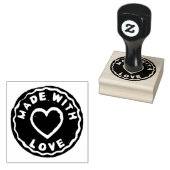 Gemaakt met liefde hart symbool rubber stempel slo (Gestempeld)