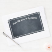 Gemaakt met liefde in mijn keuken Blackboard Stick Rechthoekige Sticker (Envelop)
