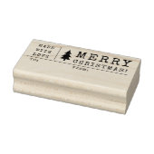 Gemaakt met liefde kerstcadeau Label Rubberstempel (Stempel)