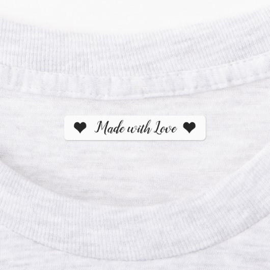 Gemaakt met Liefde kinder Kleding Labels, Shirt La Labels (Aangebracht)