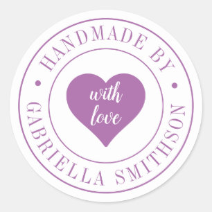 Gemaakt met Liefde Kleine Bedrijfs Handgemaakt Pro Ronde Sticker