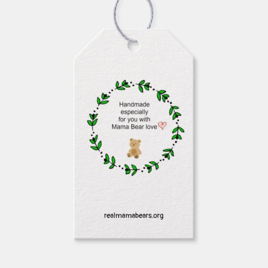 Gemaakt met liefde label cadeaulabel (Voorkant)