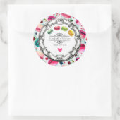 Gemaakt met liefde macarons gebak keuken bakken ronde sticker (Tas)