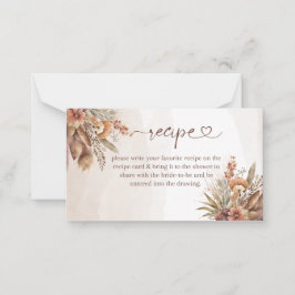 Gemaakt met liefde recept insert kaart notitiekaartje